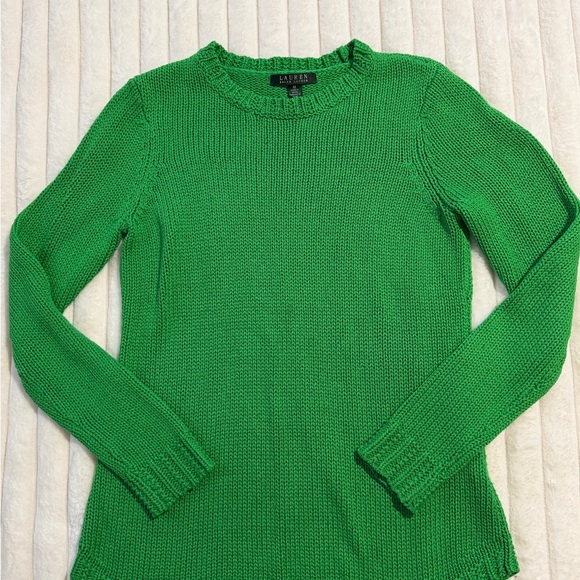 Ralph Lauren Vibrant Green Crew Neck Sweater - Picture 1 of 4